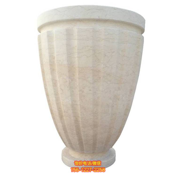 大理石花盆雕塑，裝點小區(qū)花缽