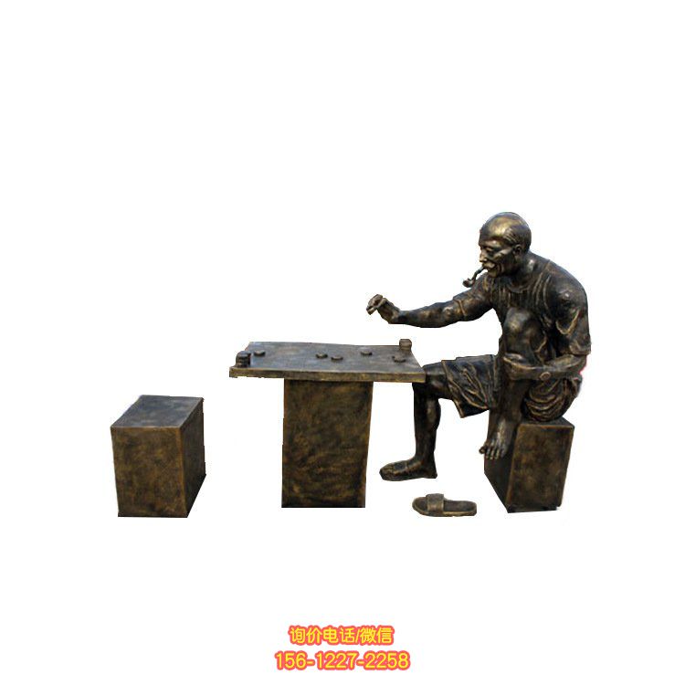 玻璃鋼象棋人物雕塑，完美點綴園林景區(qū)景觀
