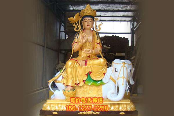 玻璃鋼彩繪菩薩雕塑，為寺廟帶來新顏