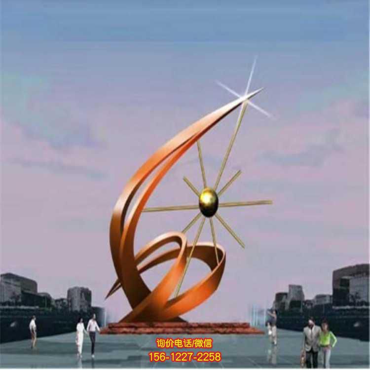 不銹鋼抽象雕塑，美化廣場景觀
