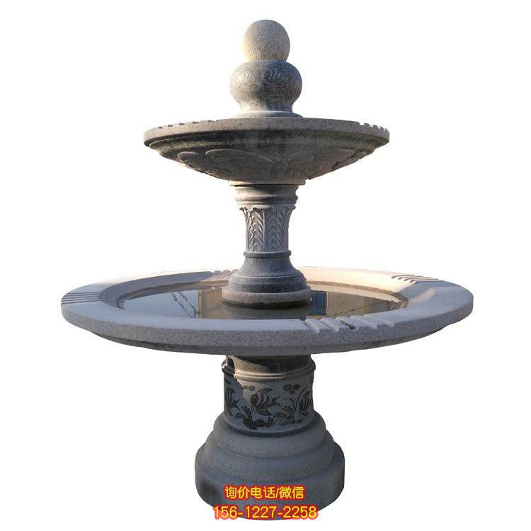 花崗巖浮雕歐式噴泉雕塑，裝點(diǎn)別墅庭院 