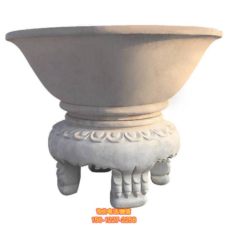 大理石石雕浮雕，裝點(diǎn)別墅小區(qū)街道花盆