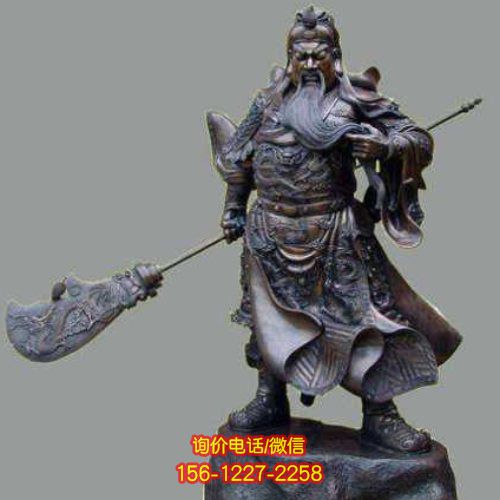 古銅關(guān)公銅雕雕塑，精美絕倫