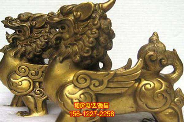 精美貔貅雕塑，不銹鋼烤漆，高雅裝飾庭院寺廟