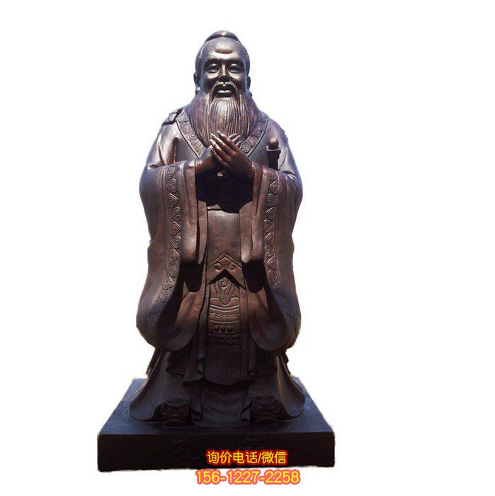 孔子玻璃鋼雕塑，點綴校園園林