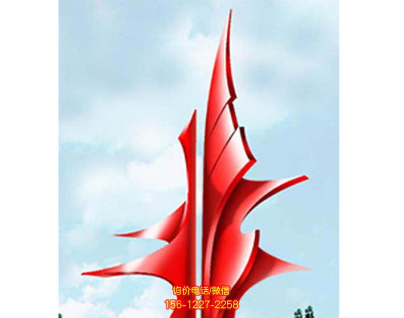 帆船彩繪不銹鋼雕塑，裝點(diǎn)園林廣場(chǎng)