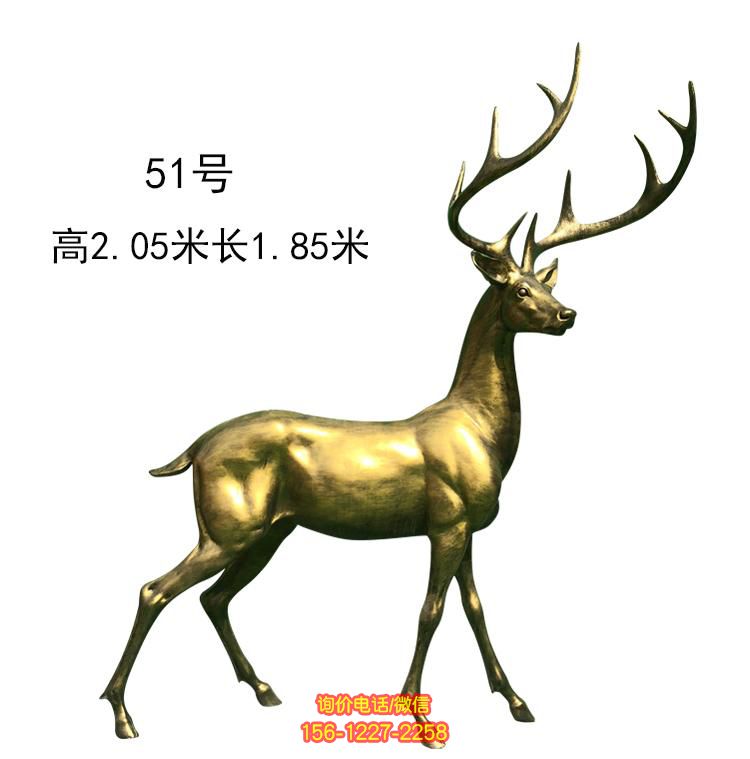 玻璃鋼雕塑梅花鹿，為庭院、小區(qū)、園林帶來(lái)清新氣息