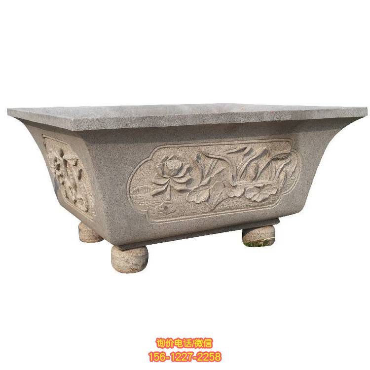 仿古雕塑花缽，大理石主題歐式園林小區(qū)裝飾