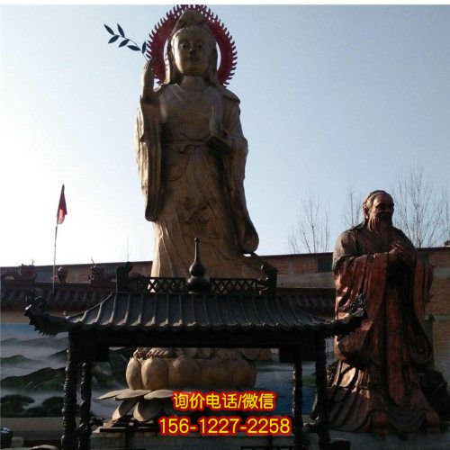 鑄銅觀音佛像雕塑，點亮寺院美景