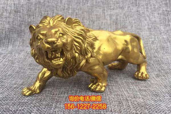 獅子雕塑-室內不銹鋼噴金烤漆鎏金獅子雕塑 獅子雕塑-室內不銹鋼噴金烤漆鎏金獅子雕塑