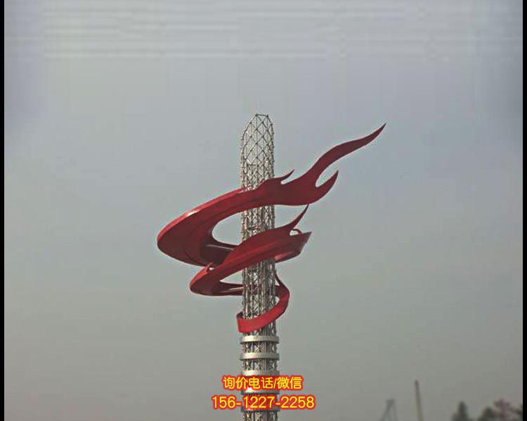 廣場不銹鋼柱圍繞一團(tuán)火不銹鋼火苗雕塑 廣場不銹鋼柱圍繞一團(tuán)火不銹鋼火苗雕塑