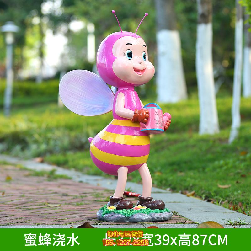 別墅庭院學(xué)校蜜蜂澆水玻璃鋼蜜蜂雕塑 別墅庭院學(xué)校蜜蜂澆水玻璃鋼蜜蜂雕塑