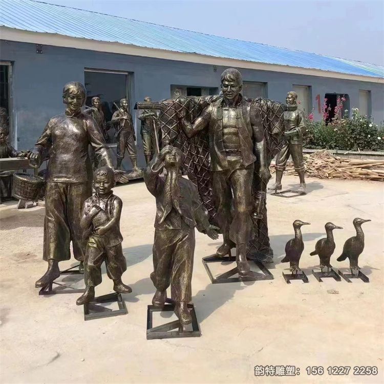 漁業(yè)文化主題雕塑 玻璃鋼捕魚(yú)人物雕像 漁業(yè)文化主題雕塑 玻璃鋼捕魚(yú)人物雕像
