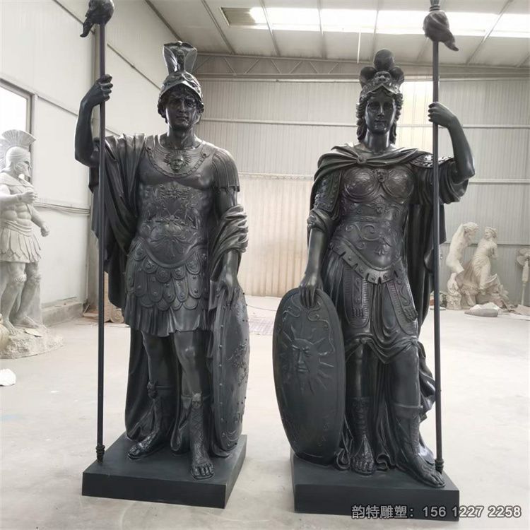 西方羅馬士兵雕塑，歐式站崗士兵雕塑大全