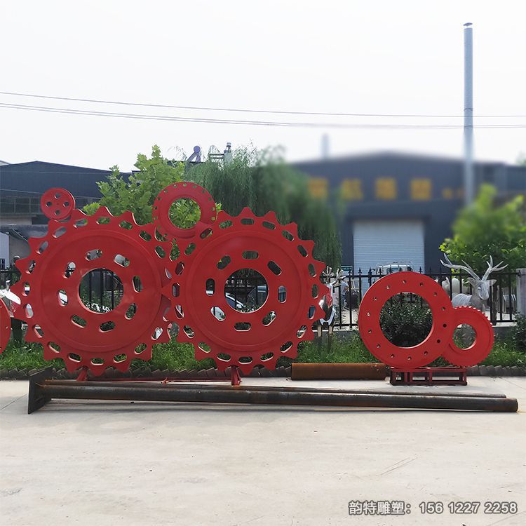 抽象不銹鋼齒輪雕塑，巨型景觀齒輪雕塑加工廠