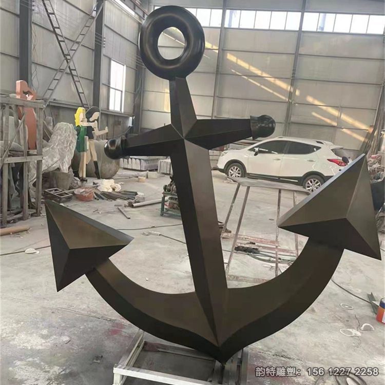 廣場不銹鋼船錨雕塑，加工定做大型雕塑船錨