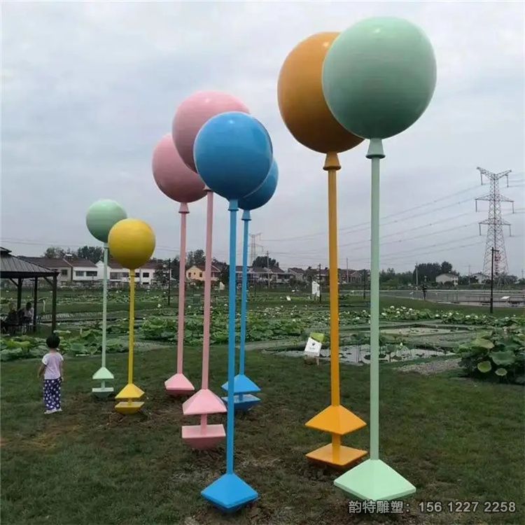 不銹鋼彩色氣球雕塑，城市商場(chǎng)氣球雕塑