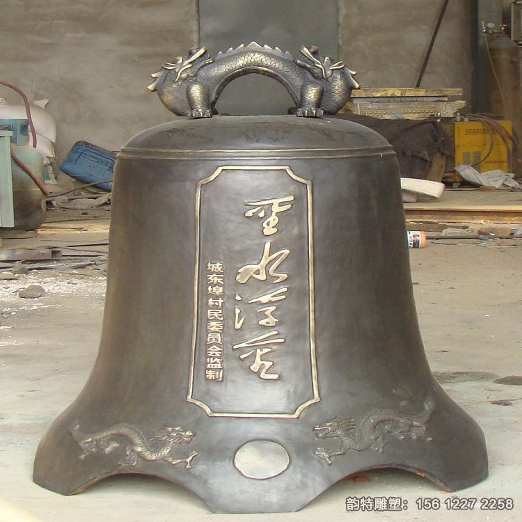 寺廟銅鐘雕塑，大型青銅鐘雕塑
