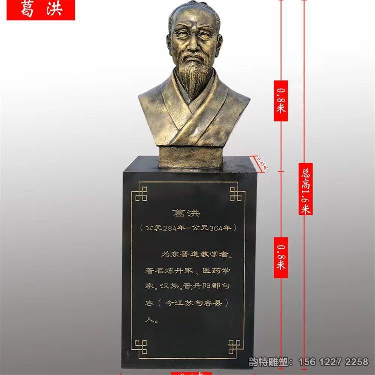 玻璃鋼古代名醫(yī)雕像，中醫(yī)人物雕塑現(xiàn)貨